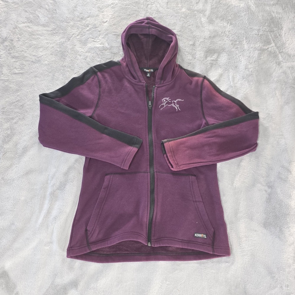Kerrits Kids Horse Sense Fleece Hoodie Size XL Blackberry Raisin Color
